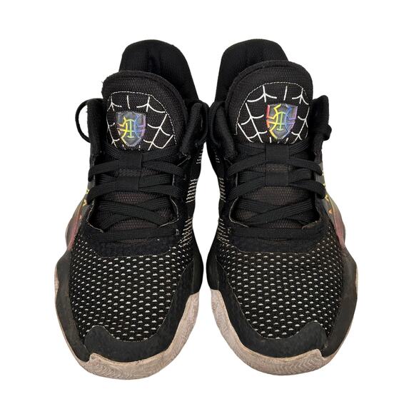 Adidas D.O.N. Issue 1 Spiderman Black Sneakers Sz 5 Youth - Picture 2 of 9